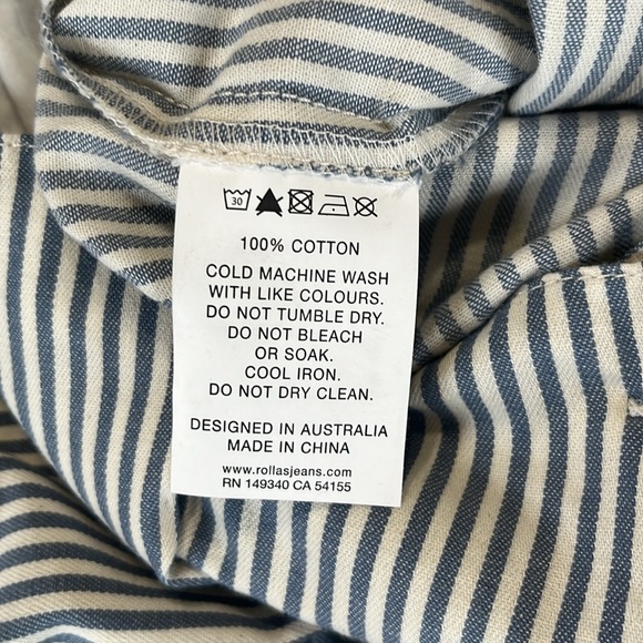 ROLLAS Sailor Striped Jumpsuit in Blue and White Cotton NWT - Picture 10 of 14